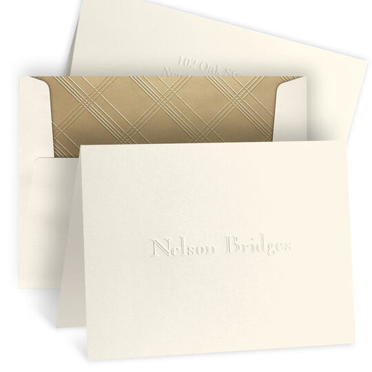 Luxury Nelson Folded Note Card Collection - Embossed
